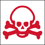 Danger :  Poison safety sign (HW122)