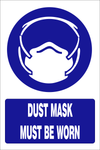 Dust mask must be worn safety sign (MV012A)