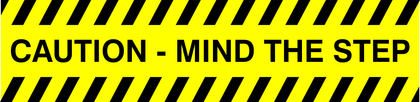 Caution : Mind the step sticker (MTS1)