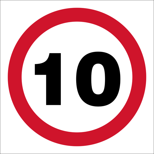 Speed limit 10 safety sign (SL10) | Safety Sign Online